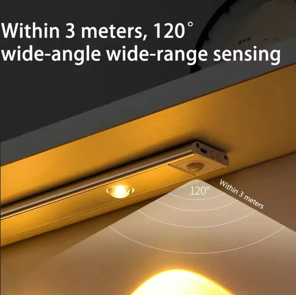 4 LED 50 CM HAREKET SENSÖRLÜ LED IŞIK TEZGAH ALTI OFİS EV LED LAMBA - Resim 4
