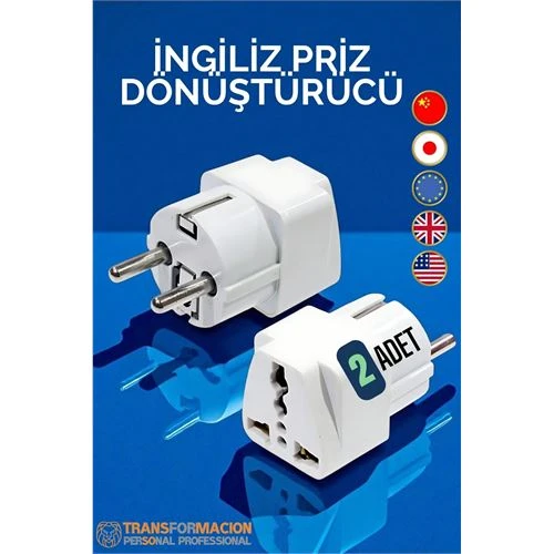 Modacar İngiliz ve Amerikan Fişi Dönüştürücü - Priz Dönüştürücü 2 ADET - 1
