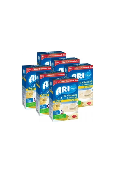 Gece 12 Vitaminli 6 Mineralli Sütlü 7 Tahıllı Pirinç Unu 6'lı 500 gr ürün görseli