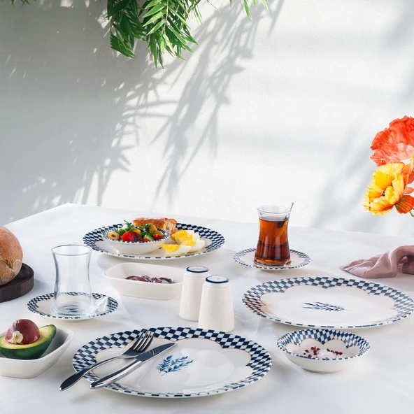 Schafer Suzzy Kahvaltı Takımı 32 Parça-Mavi