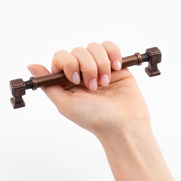 Talas Antik Bakır Metal 192 mm 19.2 cm Eskitme Mobilya Mutfak Çekmece Dolap Kulpu Kulbu Kulpları - Resim 7
