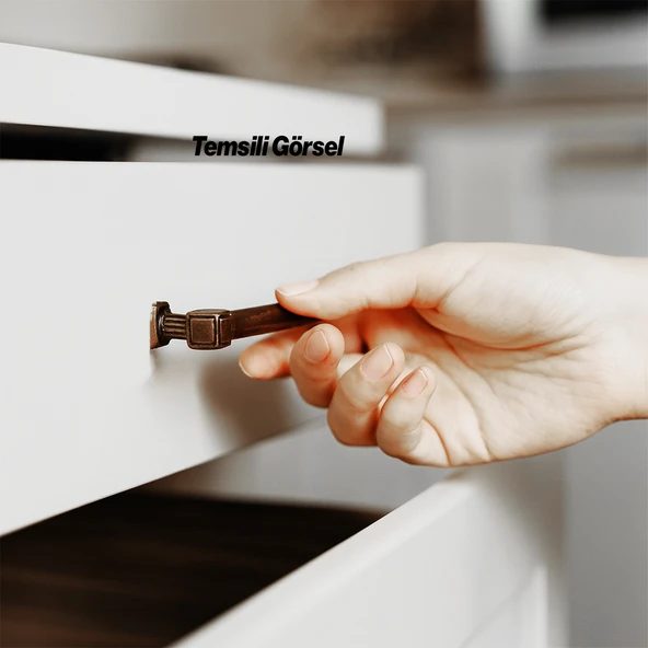 Talas Antik Bakır Metal 192 mm 19.2 cm Eskitme Mobilya Mutfak Çekmece Dolap Kulpu Kulbu Kulpları - Resim 3