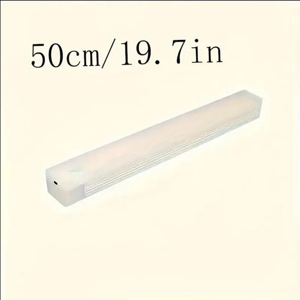 50 CM GÜN IŞIĞI HAREKET SENSÖRLÜ DOLAP İÇİ ÇALIŞMA MASASI MUTFAK TEZGAH ALTI USB LED IŞIK - 7