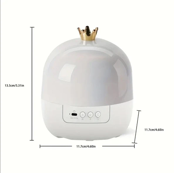 21 FARKLI DESEN PROJEKTÖRLÜ YANSITMALI DÖNEN ÇOCUK BEBEK ODASI GECE LAMBASI - Resim 6