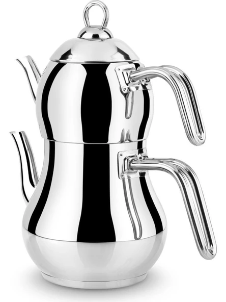 Yonca Lines Şahmeran Orta Boy 3 No Çelik Çaydanlık Metal Sap