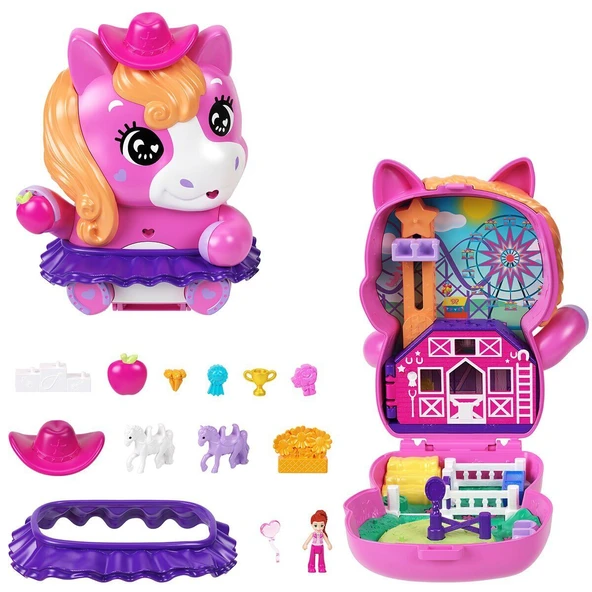JCR39 Polly Pocket Midilliyle Rodeo Heyecanı Mikro Oyun Seti - Resim 2