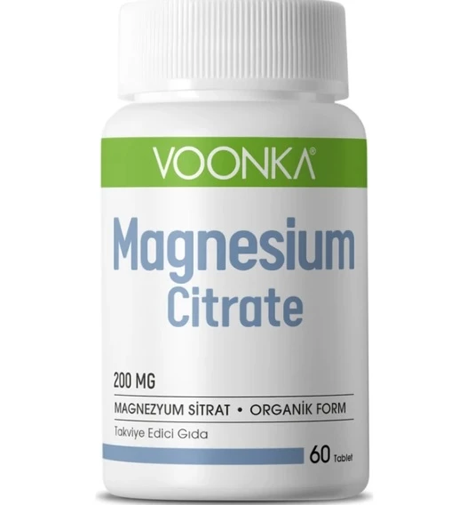 Voonka Magnesium Citrate 200 mg 60 Kapsül ürün görseli 1
