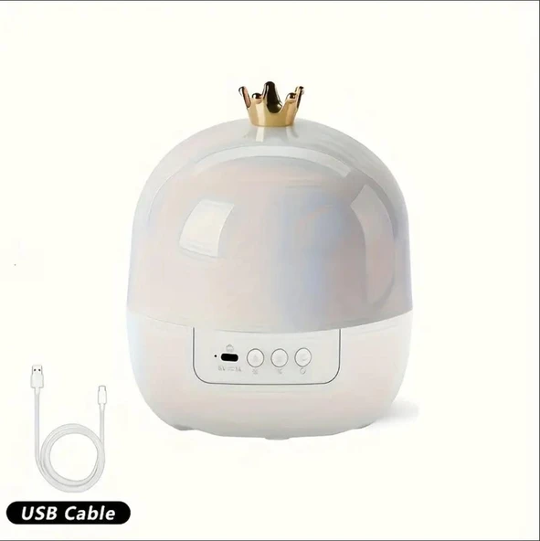 21 FARKLI DESEN PROJEKTÖRLÜ YANSITMALI DÖNEN ÇOCUK BEBEK ODASI GECE LAMBASI - Resim 7