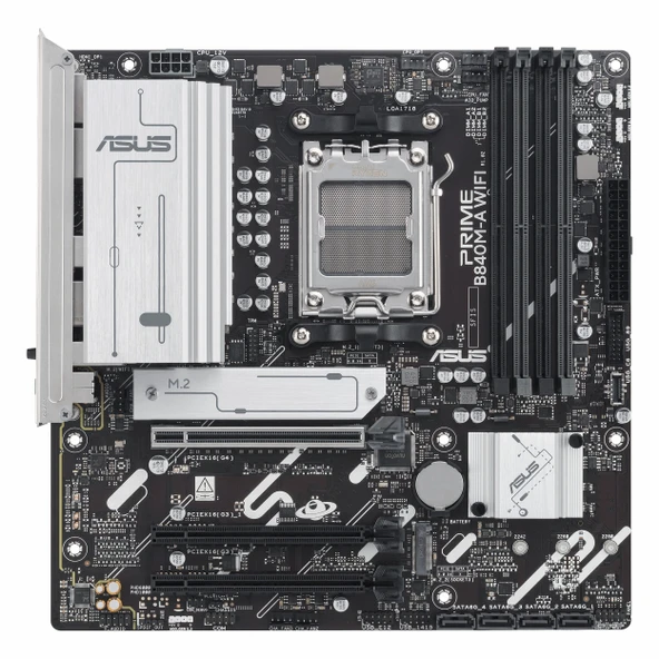 Asus Prime B840M-A WiFi DDR5 (7600MHz)OC M.2 HDMI/DP/USB-C PCIe 4.0 AM5 mATX Anakart - Resim 2