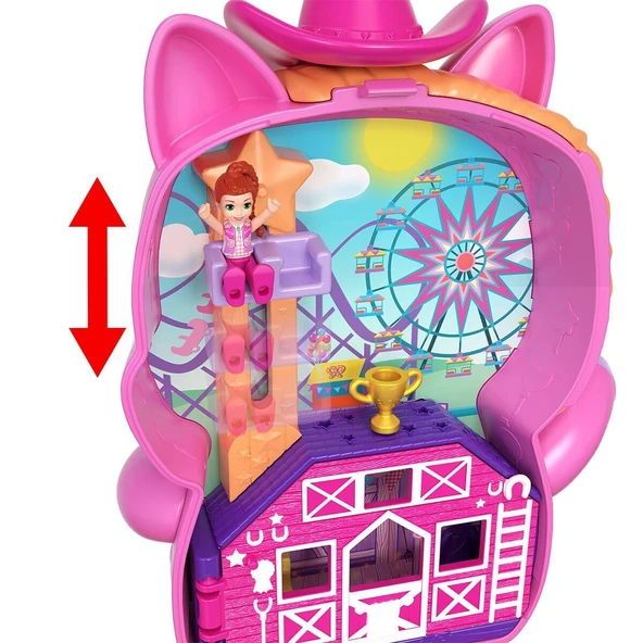 JCR39 Polly Pocket Midilliyle Rodeo Heyecanı Mikro Oyun Seti - Resim 4