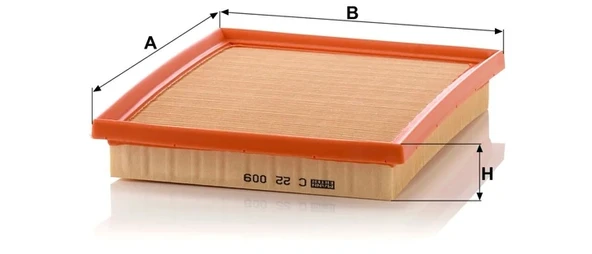 C 22 009 - Hava filtresi -  MANN FILTER - Resim 2