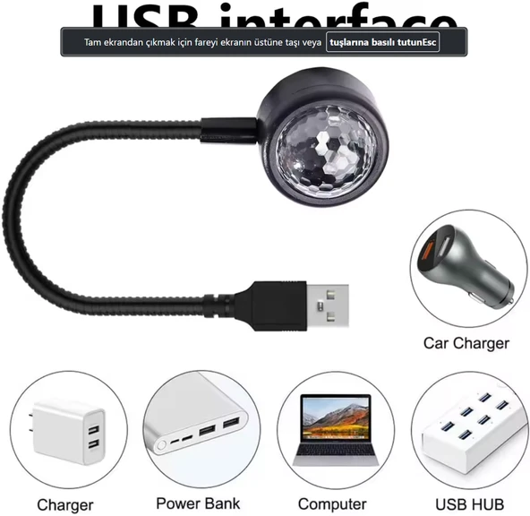 ARAÇ İÇİ ÇOK RENKLİ TAVAN VE AYAK ALTI LED IŞIK OTO İÇİ AYDINLATMA - Resim 3