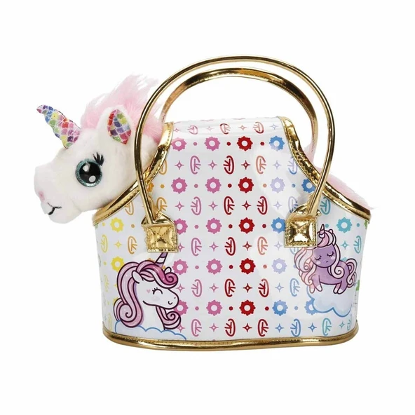 10873 Cutekins Taşıma Çantalı Peluş Unicorn Lou Lou -Sunman - 2