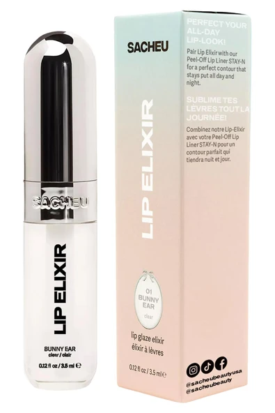 Sacheu Lip Elixir 3’ü 1 Arada Renkli Dudak Parlatıcı 01 Bunny Ear 3.5ML - Resim 3