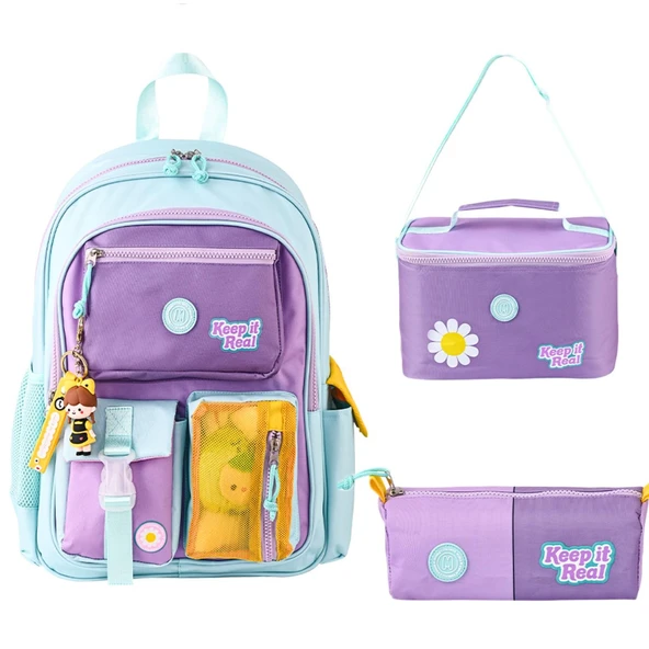 Muggle 3 Bölmeli Funny 2021 Okul Sırt Çantası + Beslenme Çantası + Kalemlik ürün görseli