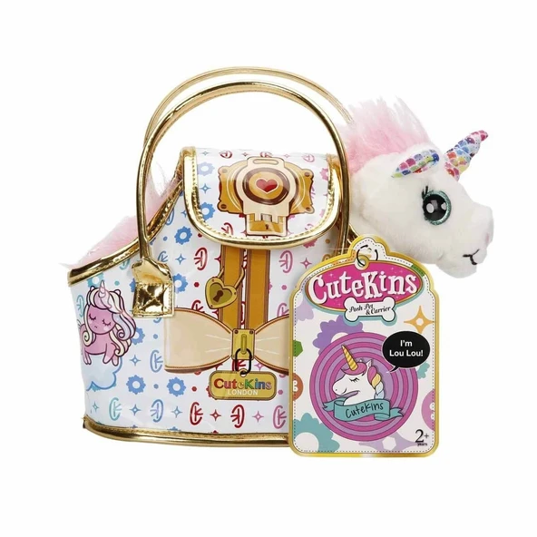 10873 Cutekins Taşıma Çantalı Peluş Unicorn Lou Lou -Sunman - 1