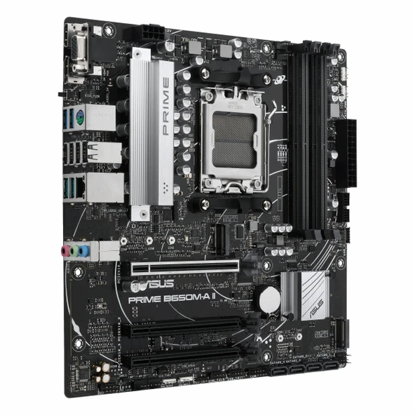 Asus Prime B650M-A II-CSM DDR5 (7200MHz)OC M.2 VGA/HDMI/DP PCIe 4.0 AM5 mATX Anakart - Resim 3