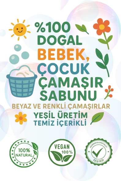 BEBEK ÇAMAŞIR MAKİNESİ TOZ DETERJANI 1 KG - 2