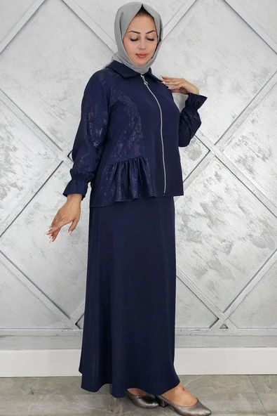 KADIN BÜZGÜ DETAYLI TESETTÜR TAKIM - Resim 4