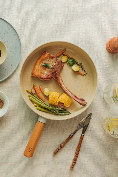 Fika Alüminyum Döküm Tava 30Cm Bej - 3