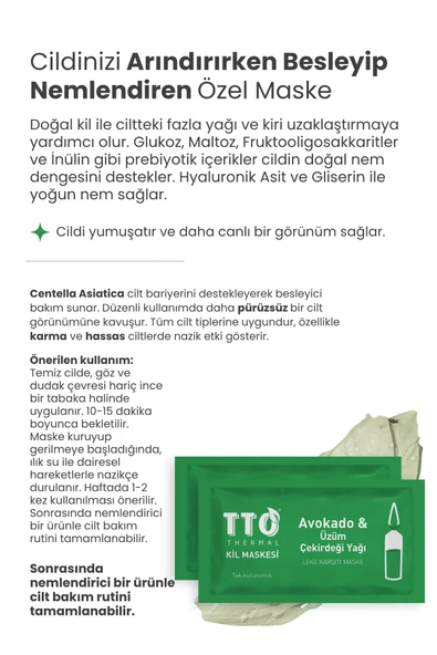 TTO THERMAL Ananas Ve Nar Çekirdeği Yağ İçeren Kil Maskesi - Resim 5