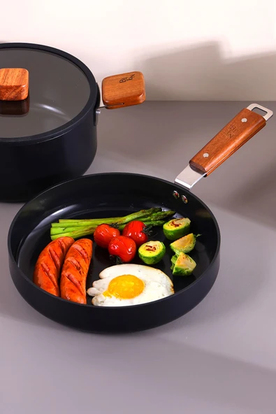 Bıen Alüminyum Döküm Tava, Siyah 24Cm - 2