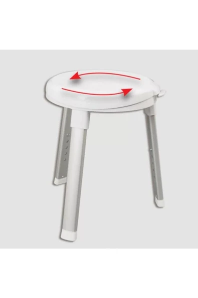 Primanova Cappadocıa Daire Tabure Döner Üst Tablalı Ve Ayarlı Beyaz