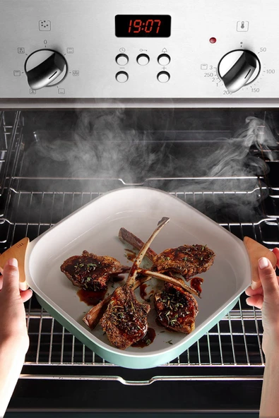 Fika Comfort Yeşil Tencere ve Tava Seti 10 Parça - 5