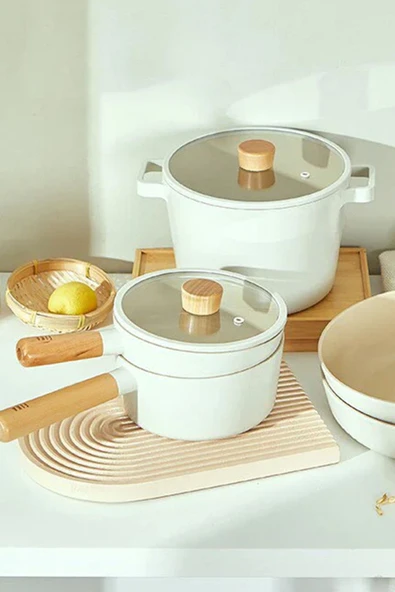 Fika Alüminyum Döküm Süt Tavası Cam Kapaklı 16cm - 5