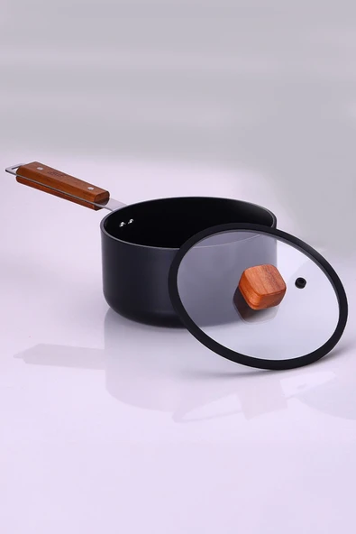 Bıen Alüminyum Döküm Sos Tenceresi, Siyah 18Cm - Resim 2