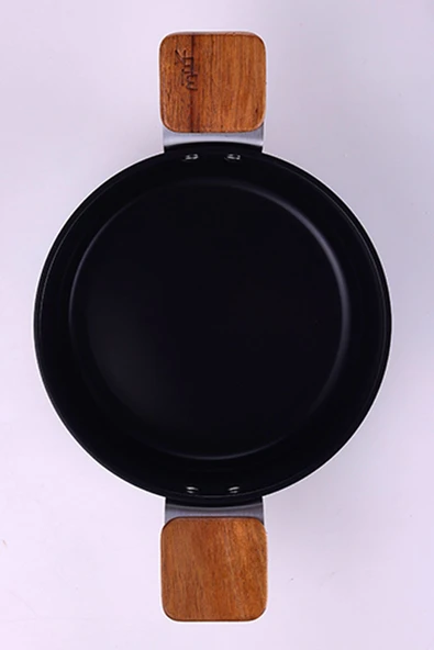 Bıen Alüminyum Döküm Sığ Tencere, Siyah 24Cm - 5