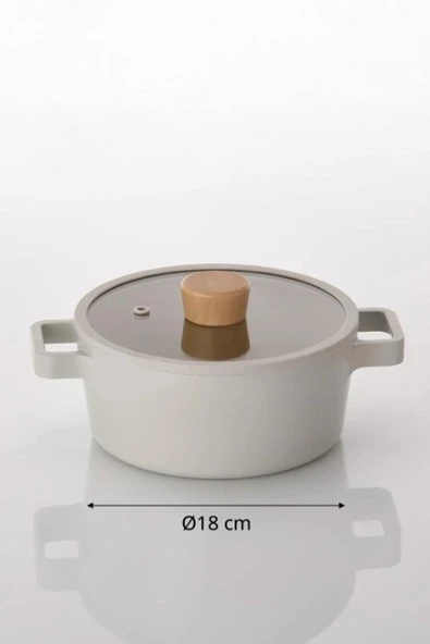 Fika Alüminyum Döküm Tencere Cam Kapaklı 18cm D-neof18c - 4