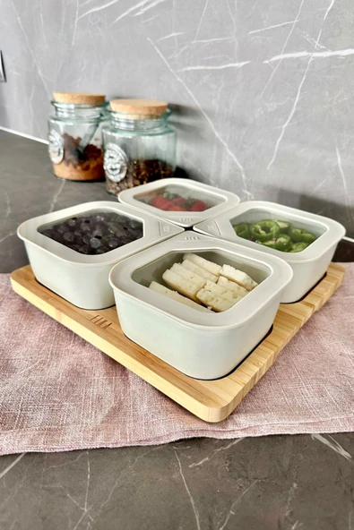 Fika One 4'lü Kahvaltı Seti Bej - 5