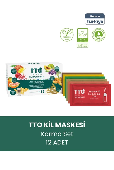 TTO THERMAL Ananas Ve Nar Çekirdeği Yağ İçeren Kil Maskesi - Resim 8