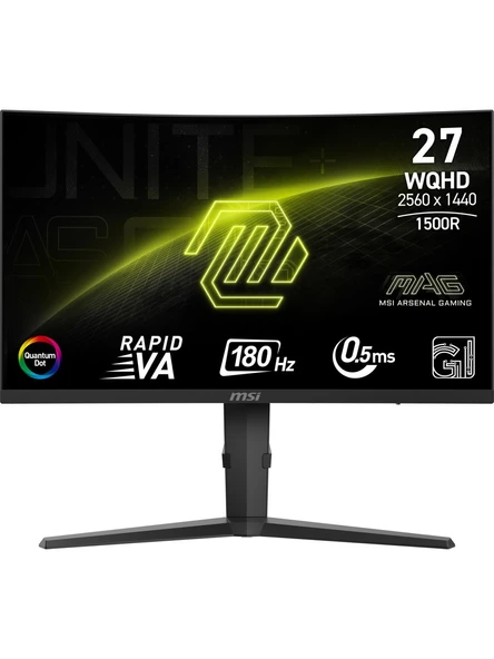 MSI MAG 275CQRF QD E2 27" 0.5 ms 2K Curved 180 Hz Oyuncu Monitörü - 1