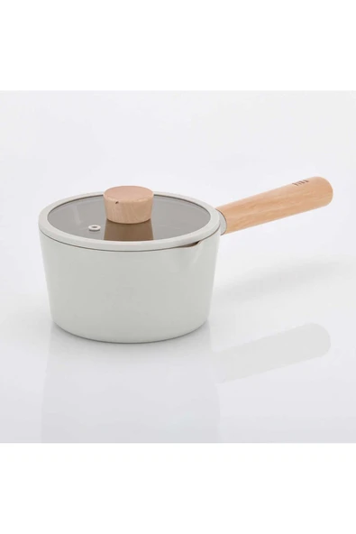 Fika Alüminyum Döküm Süt Tavası Cam Kapaklı 16cm Bej 1 Adet