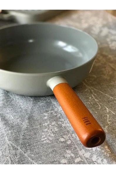 Fika Alüminyum Döküm Gri 6 Parça Cam Kapaklı Tencere Tava Seti - 5