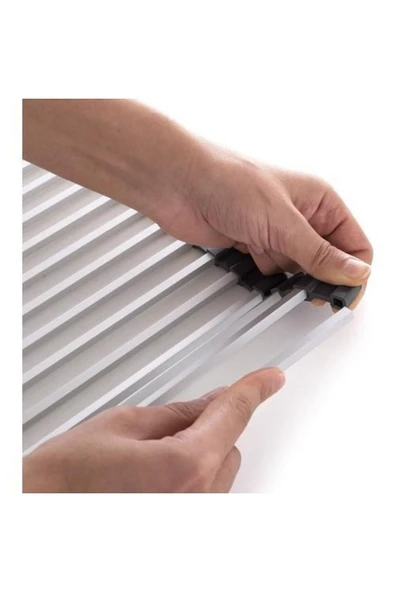 Primanova Lavabo Üstü Katlanabilen Mutfak Rafı - Gri - 4