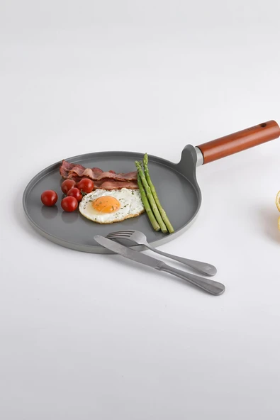 Fika Alüminyum Döküm Krep Tava 26Cm Gri - 5