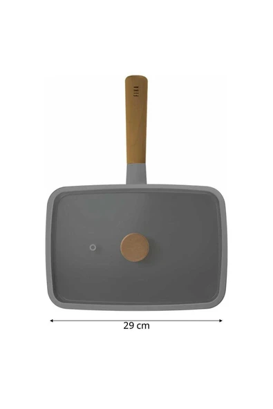 Fika Alüminyum Döküm 29 Cm Gri Dikdörtgen Tava - 3