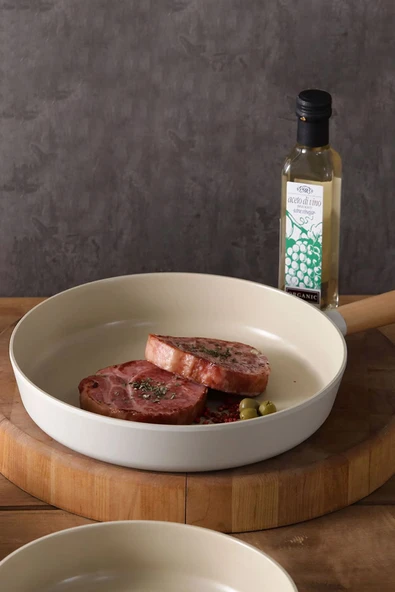 Fika Alüminyum Döküm Tava 30Cm Bej - 5