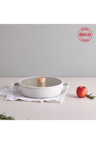 Fika Bej 5 Parça Pratik 26 cm Tencere Tava Wok Set - Resim 2