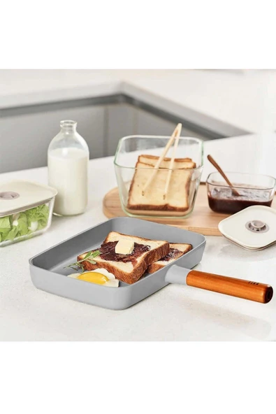 Fika Alüminyum Döküm 29 Cm Gri Dikdörtgen Tava - 4