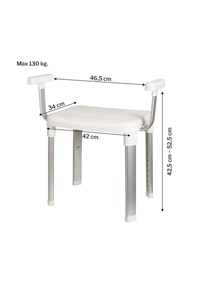 Cappadocıa Kollu Yaşlı Ve Engelli Destek Banyo Sandalyesi - 4