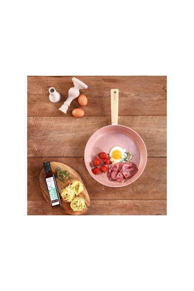 Blossom 5 Parça Cam Kapaklı Seramik Kaplama Döküm Tencere Seti - 4