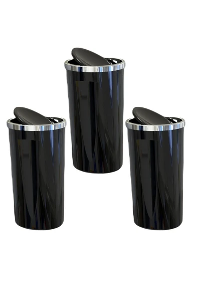 Primanova Lenox Çöp Kovası 35 LT Siyah M-E76-06 ( 3 ADET )