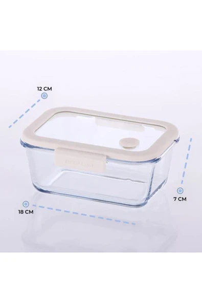 Fika Glace Bej Vakumlu 4 Parça Saklama Kabı Seti - 3