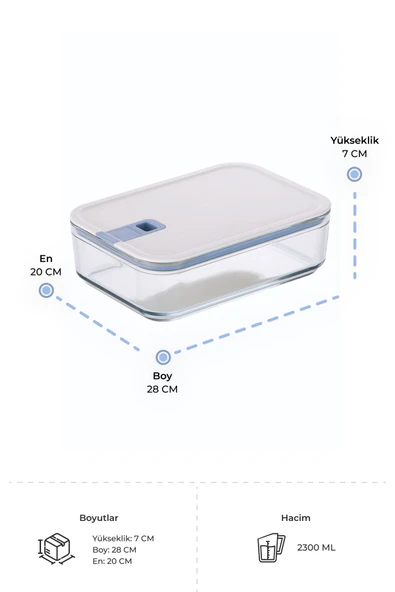 Perfect Seal Cam Saklama Kabı 2300Ml - 6