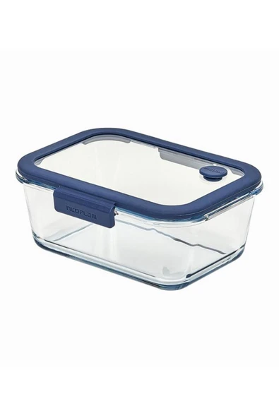 Fika Glace Vakumlu Cam Saklama Kabı Seti Mavi 5 Parça - 4