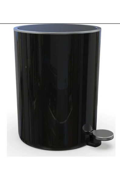 Lenox Pedallı 5 lt Siyah Çöp Kovası M-e66-06 - 3